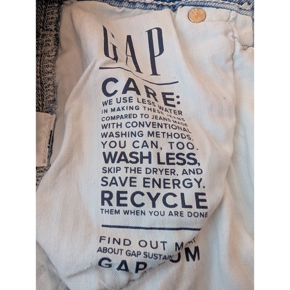 Gap Loose Cargo Jeans Womens 28 6 Regular Light Wash Mid Rise Baggy - Picture 8 of 10